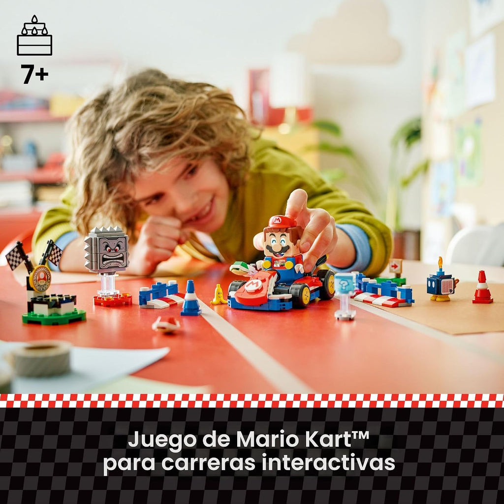 LEGO Super Mario: Mario Kart - Juguete interactivo de Mario y kart estándar - Juego de carreras de simulación para niños y niñas, a partir de 7 años - Idea de regalo de cumpleaños para niños - 72043