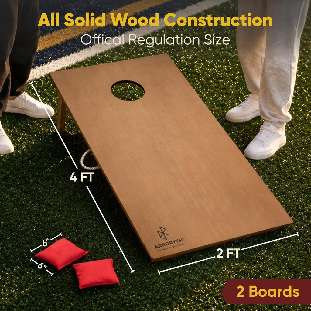 Conjunto de Tableros de Cornhole con Bolsas, Tamaño Regulado de 4x2 ft Tableros de Madera