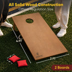 Conjunto de Tableros de Cornhole con Bolsas, Tamaño Regulado de 4x2 ft Tableros de Madera