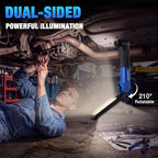 WORKPRO Luz LED magnética de trabajo de doble cara, luz recargable plegable