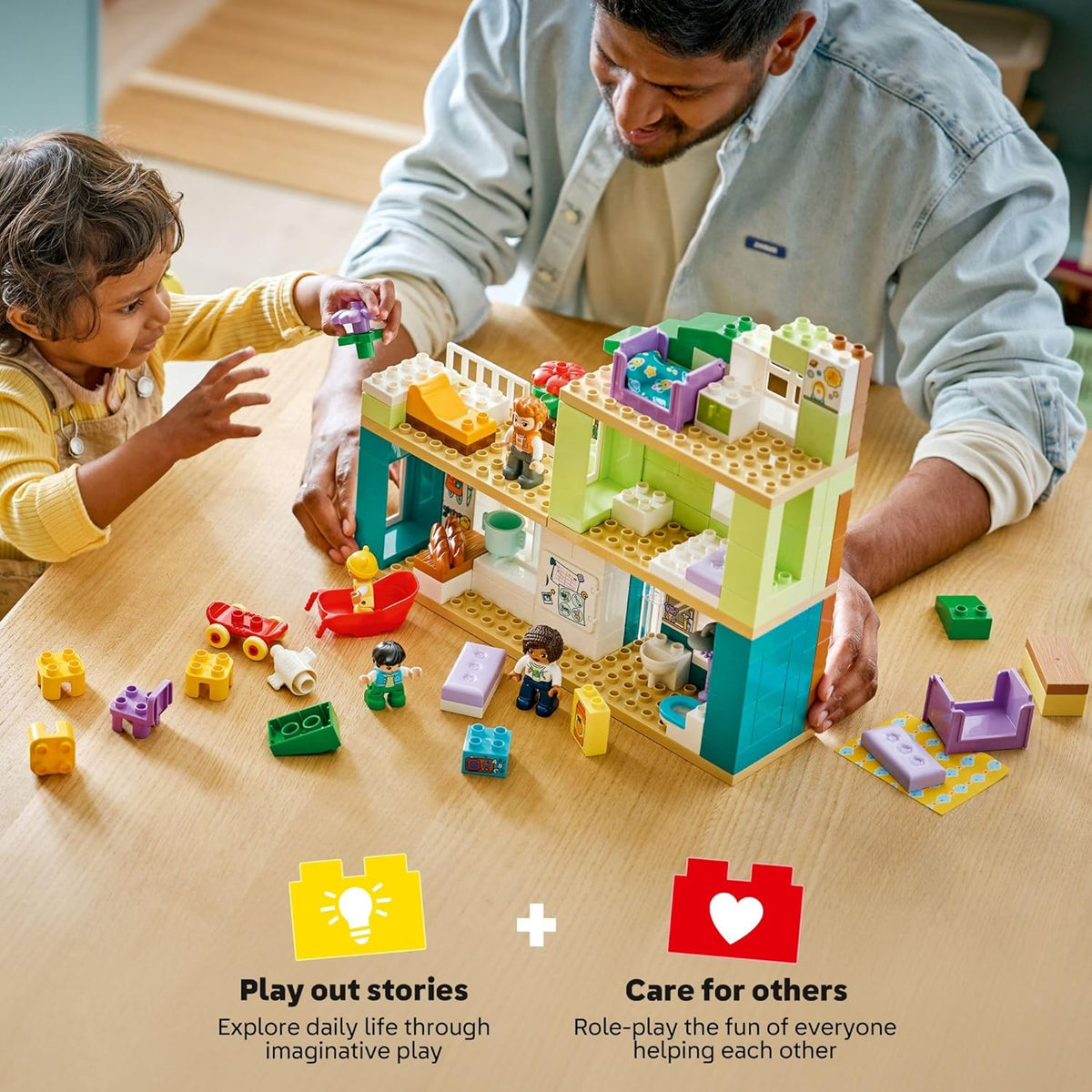 LEGO DUPLO Town 10470 - Casa familiar moderna 3 en 1 con