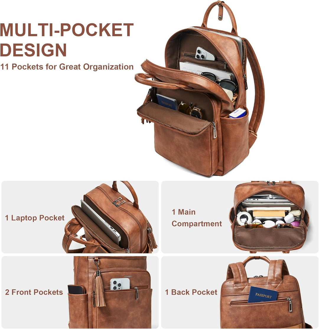 Shrrie Mochila para computadora portátil para mujer, 15.6 pulgadas,...