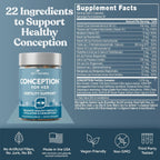 Conception for Her & Him Fertility Supplement Bundle, Paquete de 120 unidades para parejas