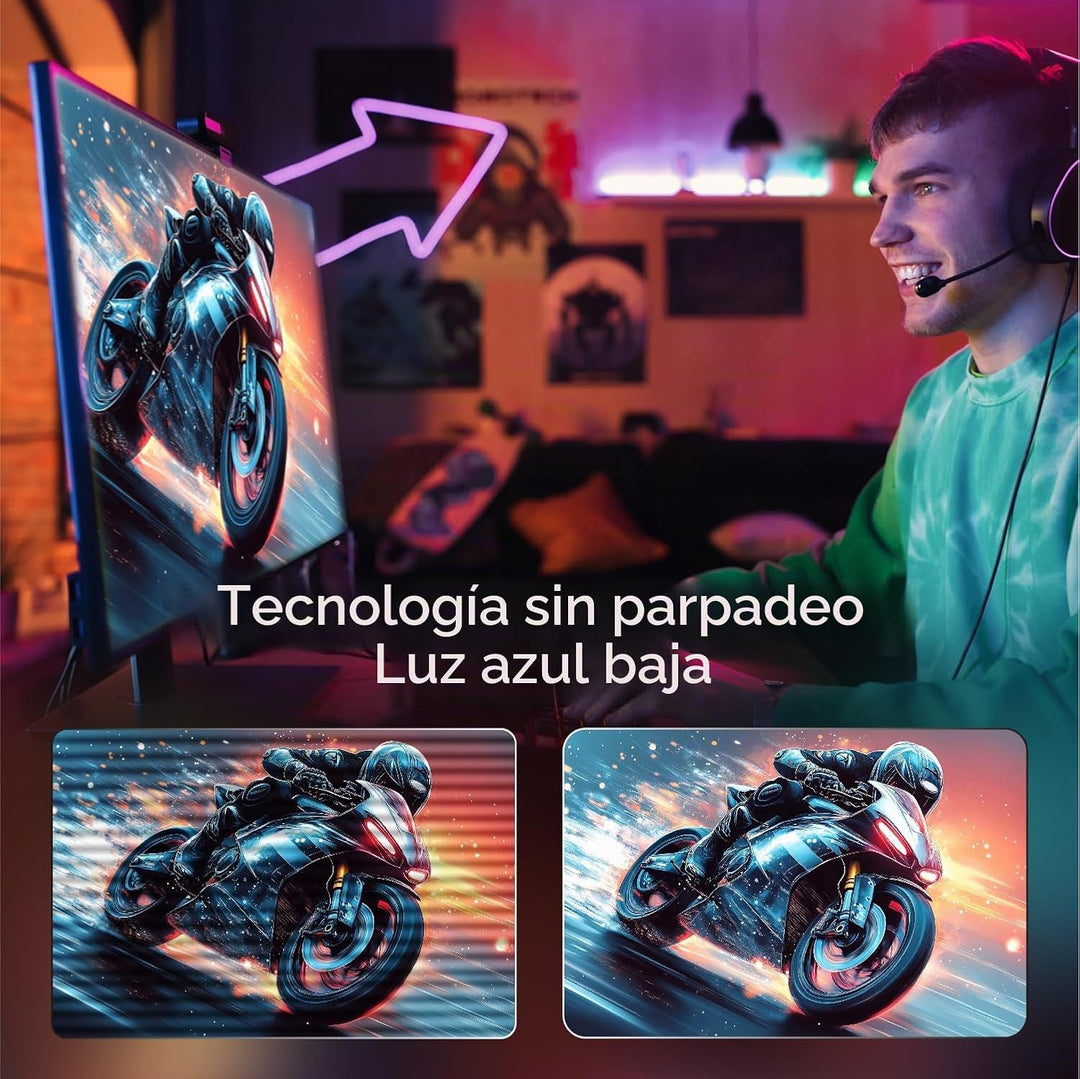 ArcticPro Monitor curvo para juegos de 34 pulgadas 200Hz, WQHD 3440...