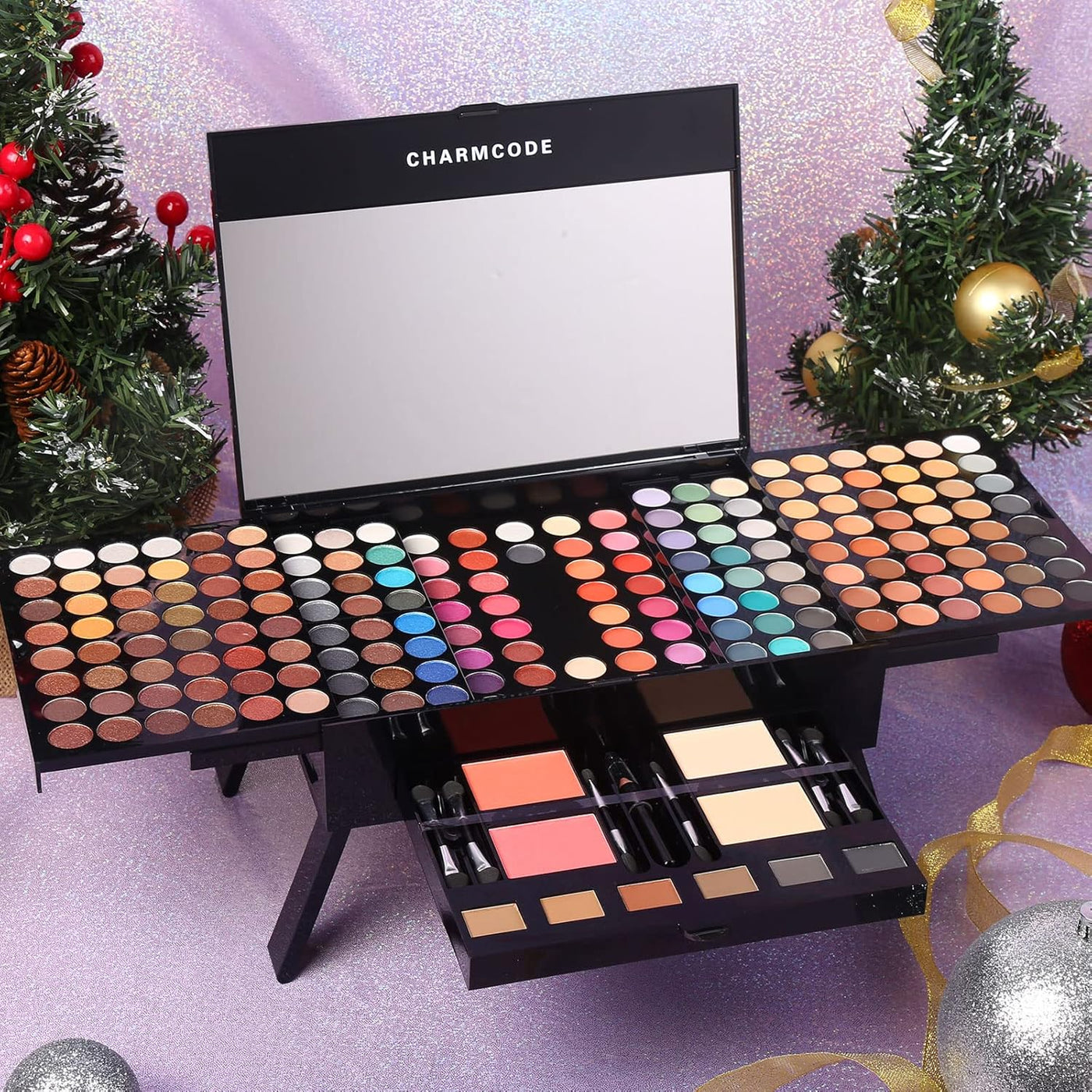 CHARMCODE Juego de paleta de maquillaje cosmético de 190 colores, c...