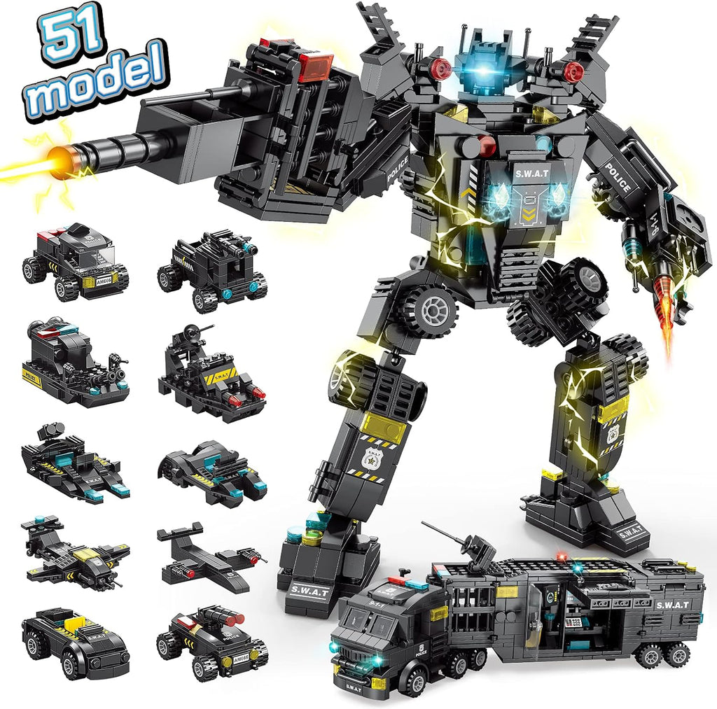 Kit de construcción de robot 51 en 1 para niños de 8 a 12 años