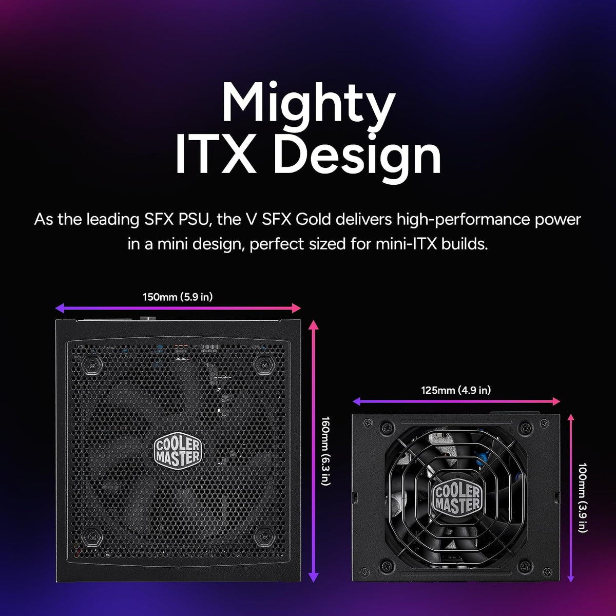 Cooler Master Fuente de alimentación V850 SFX Gold ITX SFF, PCIe 5....