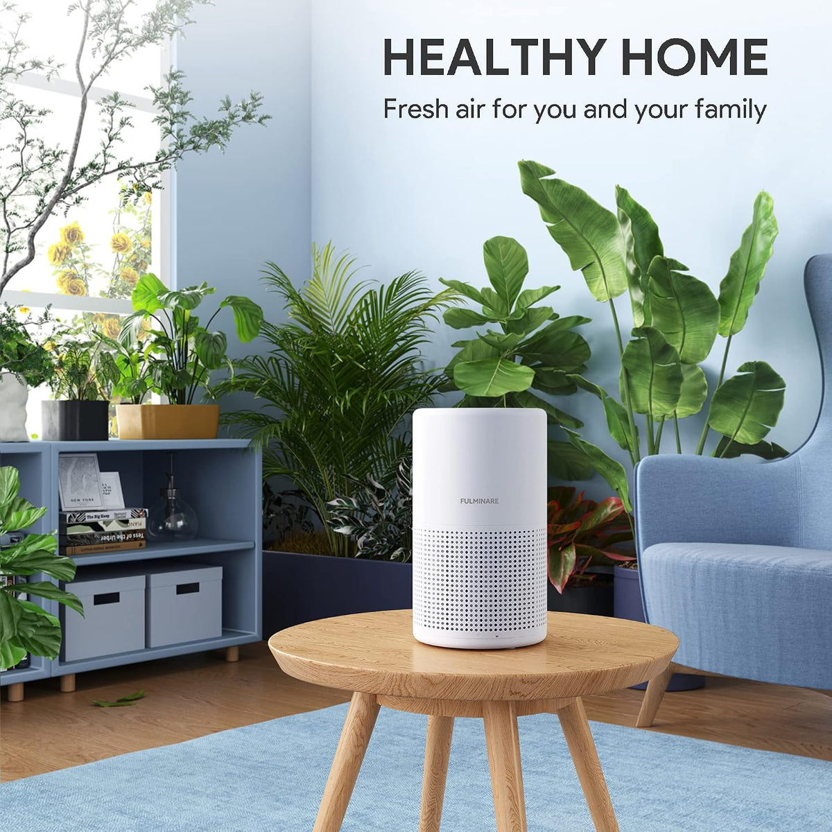 Purificadores de aire para dormitorio, filtro True HEPA H13 de hasta 1086