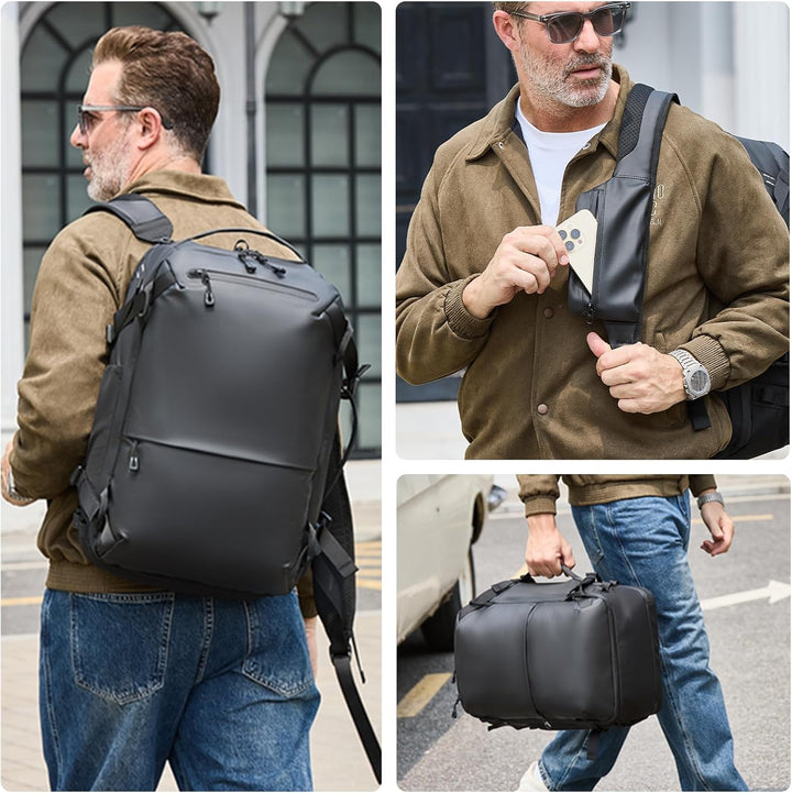 SWICKY Mochila de viaje para hombres, 40 L, mochila para laptop, ap...