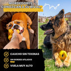Indestructible Dog Ball - Lifetime Replacement - Durable Dog Toy para Aggressive Chewers - Safe, Non-Toxic Natural Rubber - Chew, Tug & Fetch - Tough, Heavy Duty Chew Toy - 4” (Softball Size)