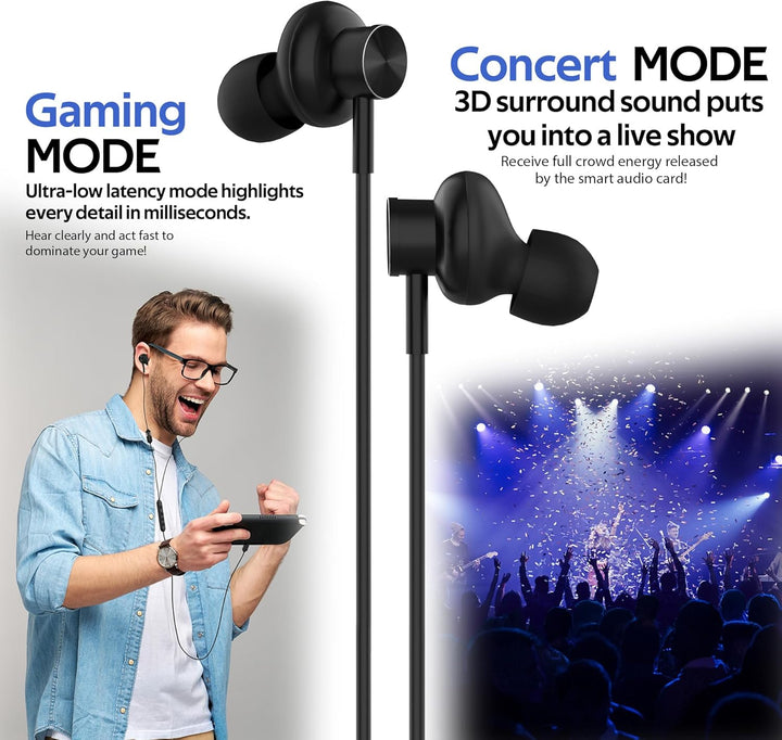 Bhvrtls Auriculares intrauditivos USB-C con cable, auriculares con...