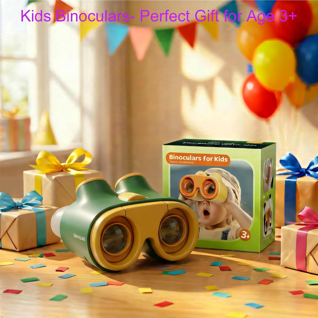 Binoculares Science Toys para Niños de 3-8 Años: Panda Look - Regalo para Niños y Niñas | Aventura al aire libre y Juguete STEM Educativo para Observación de Aves, Camping, Senderismo - Edades 3-8 Regalo de Cumpleaños para Niños y Niñas
