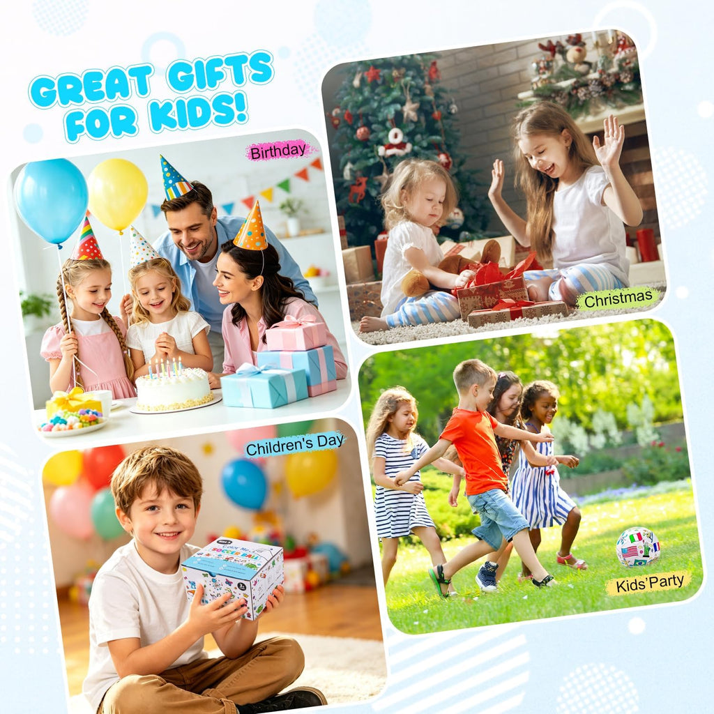 INPODAK Colorea tu propia pelota de fútbol, regalos de fútbol para niñas y