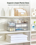 Vtopmart Stackable Storage Drawers Set de 6, Plastic Organizer Bins