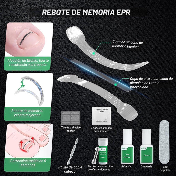 Reieset Tratamiento de uñas encarnadas de aleación de titanio, herr...