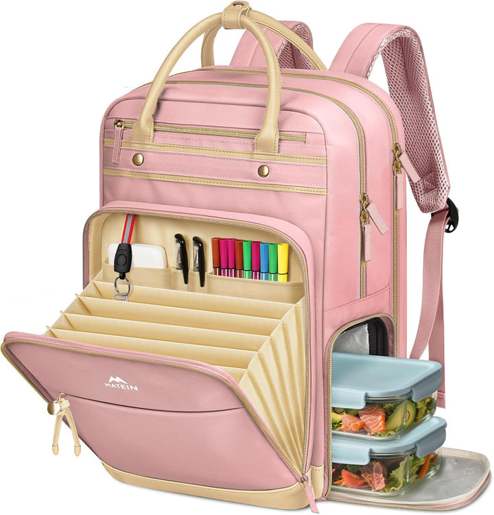 Matein - Mochila de almuerzo para mujer, mochila para maestra con c...