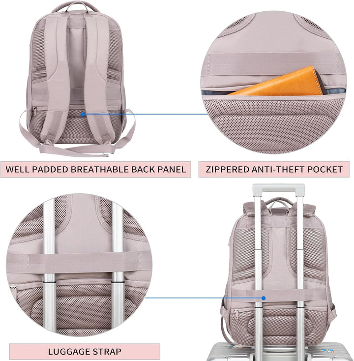 KROSER Mochila de viaje para laptop, 17 pulg.