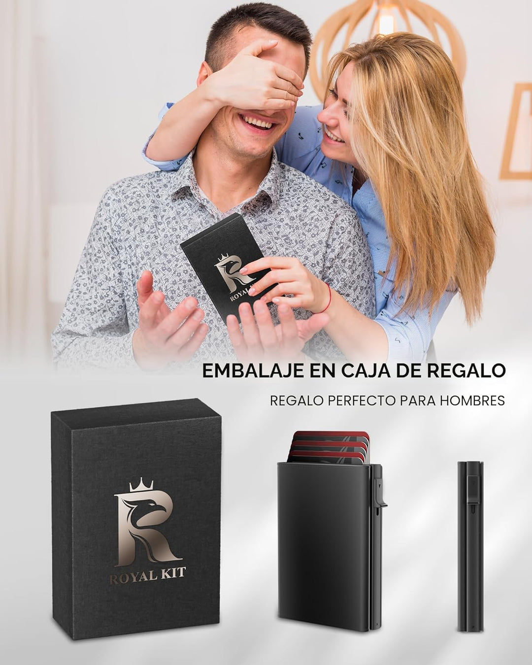 ROYAL KIT Tarjetero para hombre \u2013 Cartera inteligente para hom...