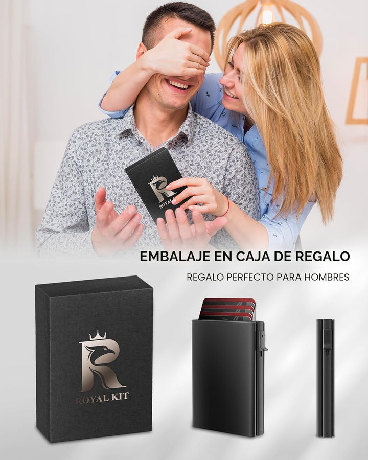 ROYAL KIT Tarjetero para hombre \u2013 Cartera inteligente para hom...