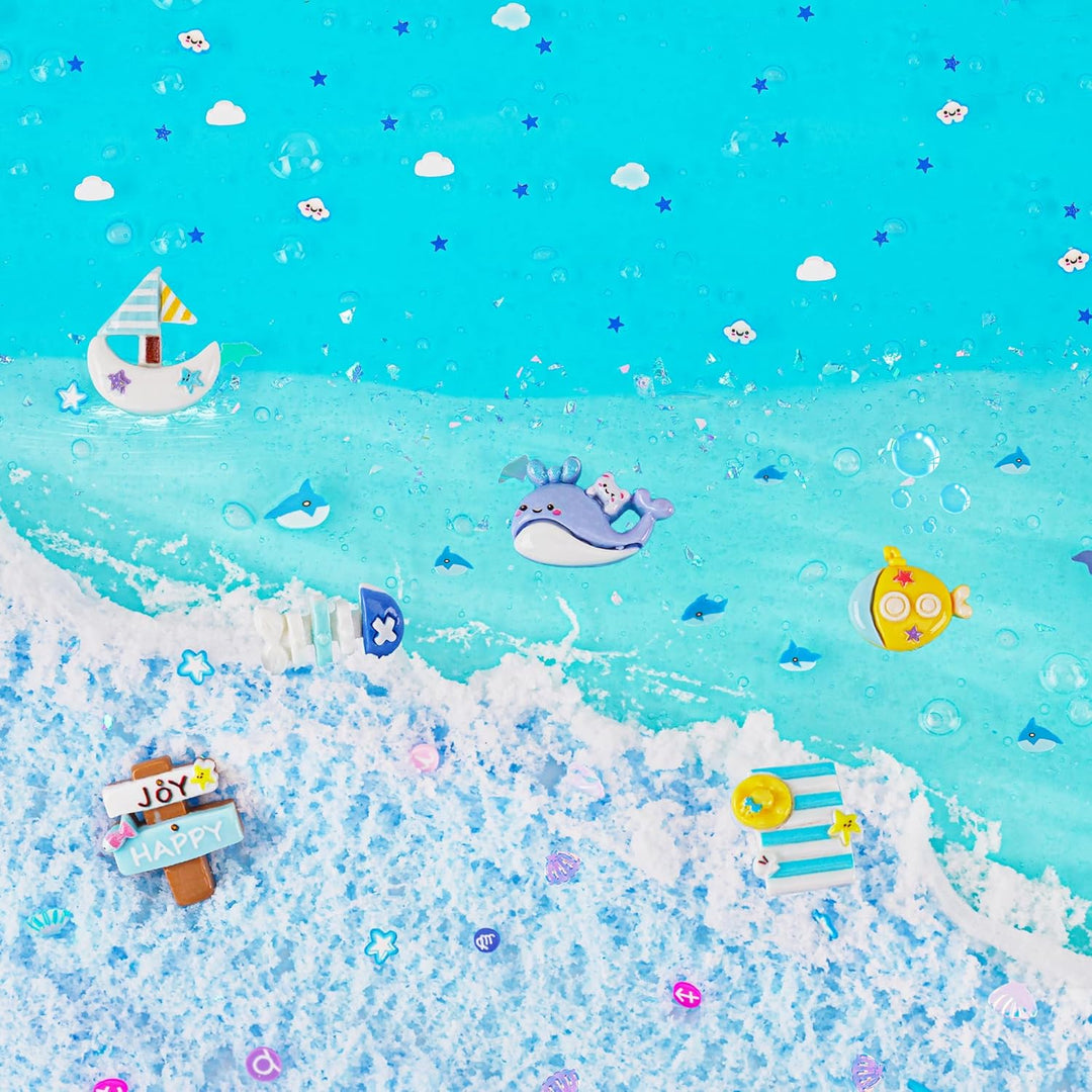 Paquete de 6 slimes, kit de slime azul, slime de nube de mantequill...