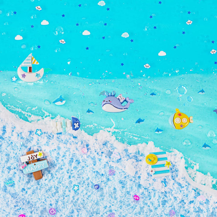 Paquete de 6 slimes, kit de slime azul, slime de nube de mantequill...