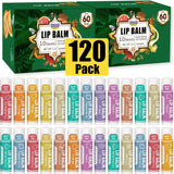 AZEN Paquete de 120 bálsamos labiales, bálsamo labial natural a gra...