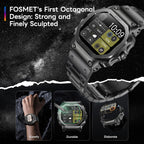 FOSMET Smartwatches para hombres (responder/hacer llamadas), monitor de frecuencia cardíaca y rastreador de sueño