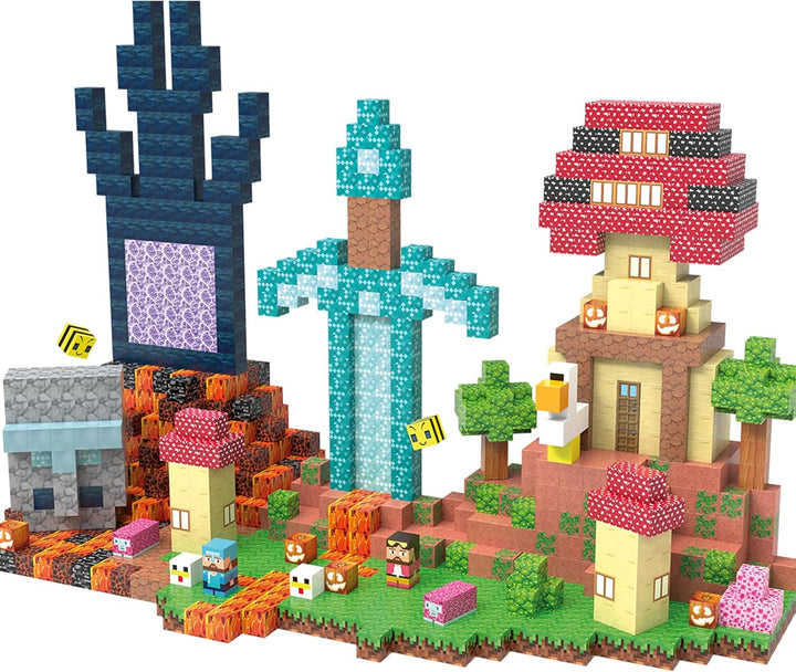 JIMI Bloques magnéticos, juguetes de construcción, 150 piezas de bl...