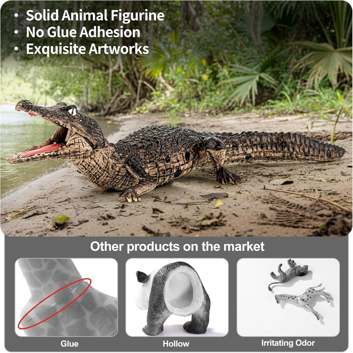 14PCS figuras de animales de reptiles juguetes anfibios diorama juguetes