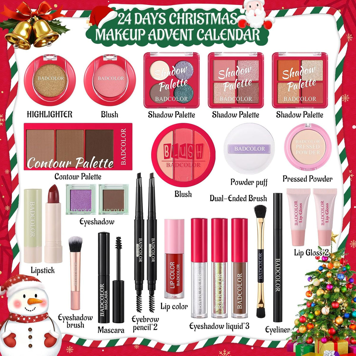 Calendario de Adviento de Maquillaje 2025, Calendario de Cuenta Reg...