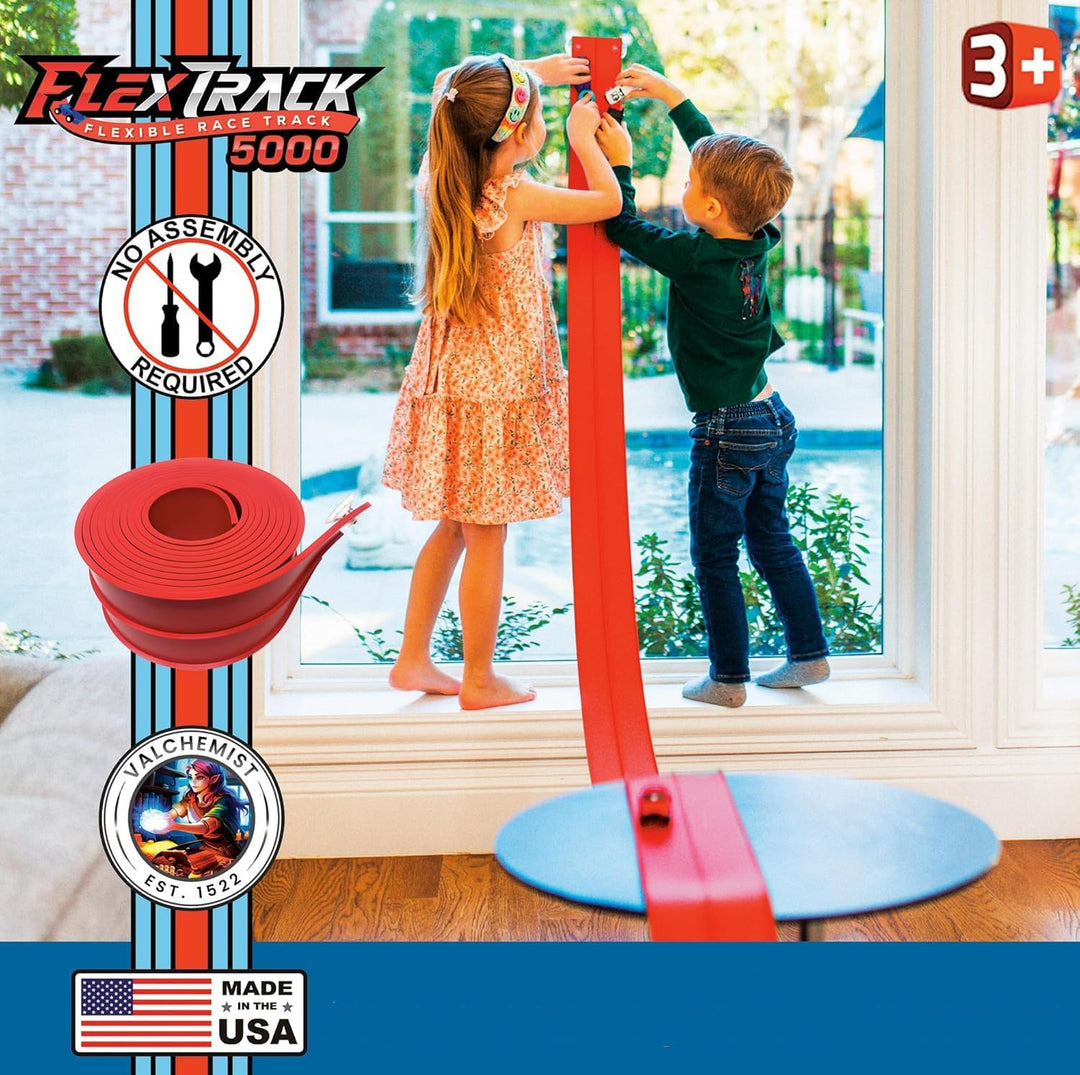 Valchemist FlexTrack 5000 Pista de Carrera Flexible para Niños con...