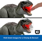 Mattel JCH02 Jurassic World Rebirth Power Devour Tyrannosaurus Rex Figura de dinosaurio