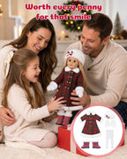 Set de Ropa y Accesorios para Muñeca Americana de 18 Pulgadas, 7 Piezas, Navidad