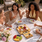 SMIRLY Juego de tablas de embutidos con accesorios para servir, bambú