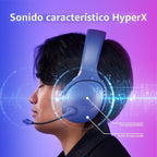 HyperX Cloud Jet - Auriculares inalámbricos duales para juegos, dongle de 2.4 GHz, Bluetooth 5.3, PC, PS5, móvil, USB-A - Negro