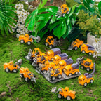 Libima 72 piezas de juguetes de construcción para recuerdos de fiesta de construcción, vehículos de lucha contra incendios, tractores, camiones militares, juguetes pequeños de arena, juguete de excavadora para regalo de cumpleaños, 16 estilos (vehículos d