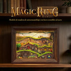 The Magic Ring Hamlet Kit de caja de sombra en miniatura para casa