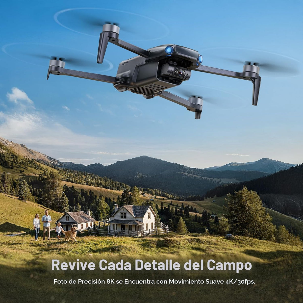 Ruko Dron con cámara U11MINI 4K (RC3) para adultos con control remoto de pantalla táctil de 5.5"
