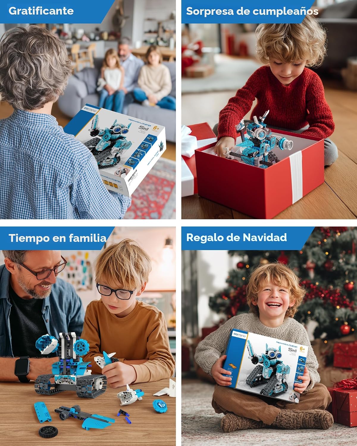 Opmind 5-en-1 STEM RC Robot Building Kit - 408PCS, Gift para Boys Ages 8-13