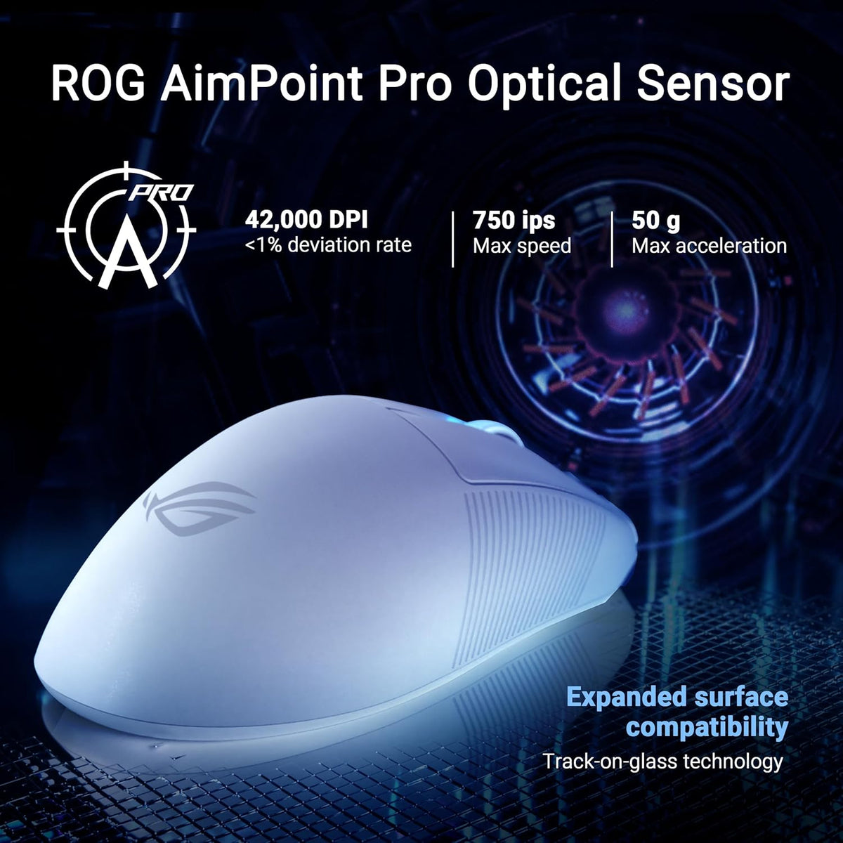 ASUS Ratón inalámbrico ROG Keris II Ace para juegos, ergonómico par...