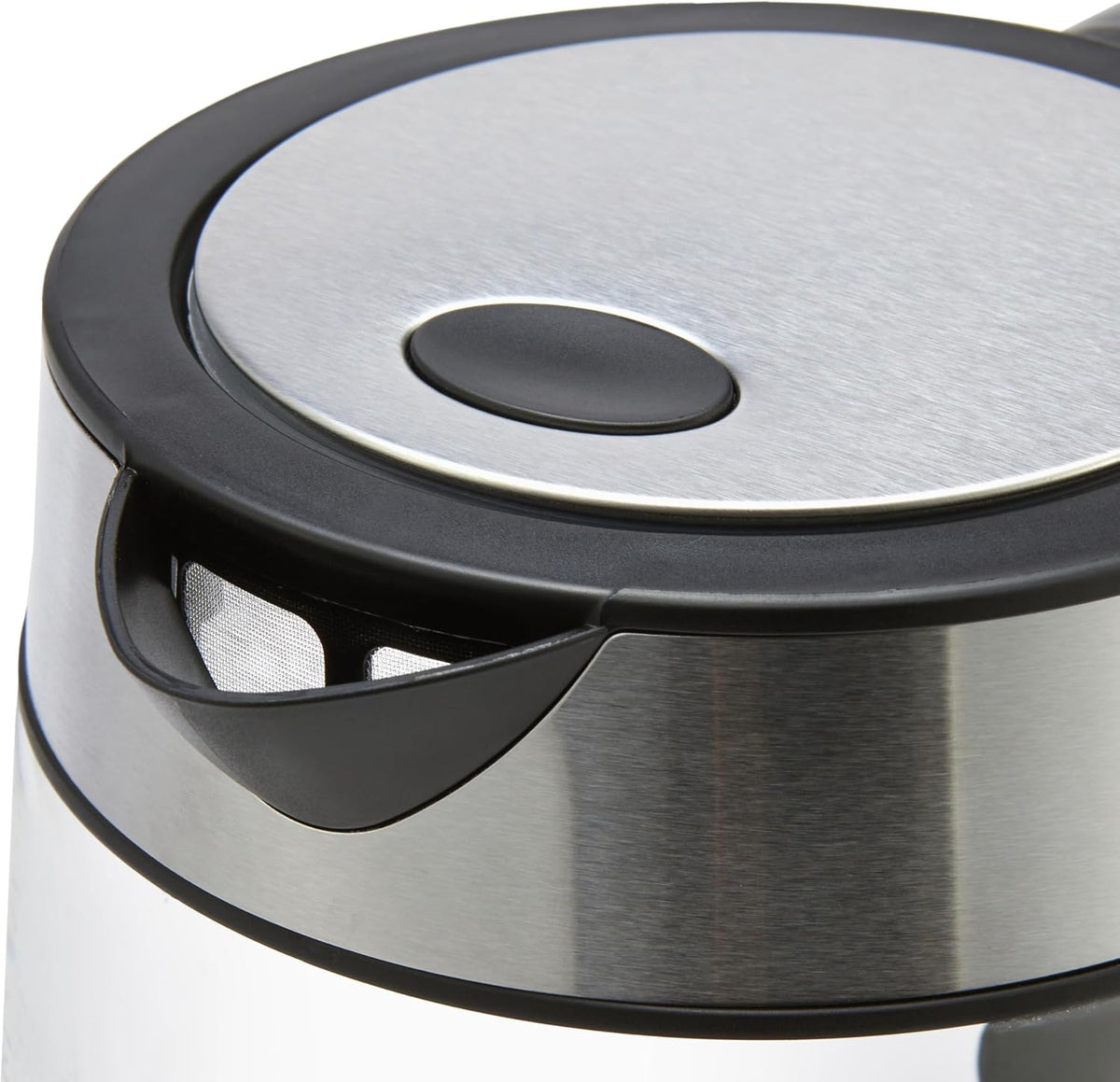 Amazon Basics Hervidor eléctrico con jarra de vidrio para té y café, sin BPA, de ebullición rápida, apagado automático, protección contra hervir, indicador de nivel de agua, 1.7 litros, 1500 W