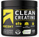 Ascent Creatina Monohidrato Limpia en Polvo - 5G Por Porción, Suple...