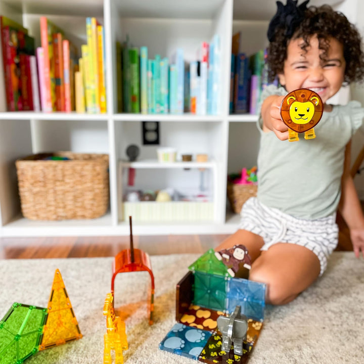MAGNA-TILES Safari Animals - Juego de construcción