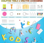 60 Colores Kit de Arcilla para Repostería al Horno, Individualmente Empacado