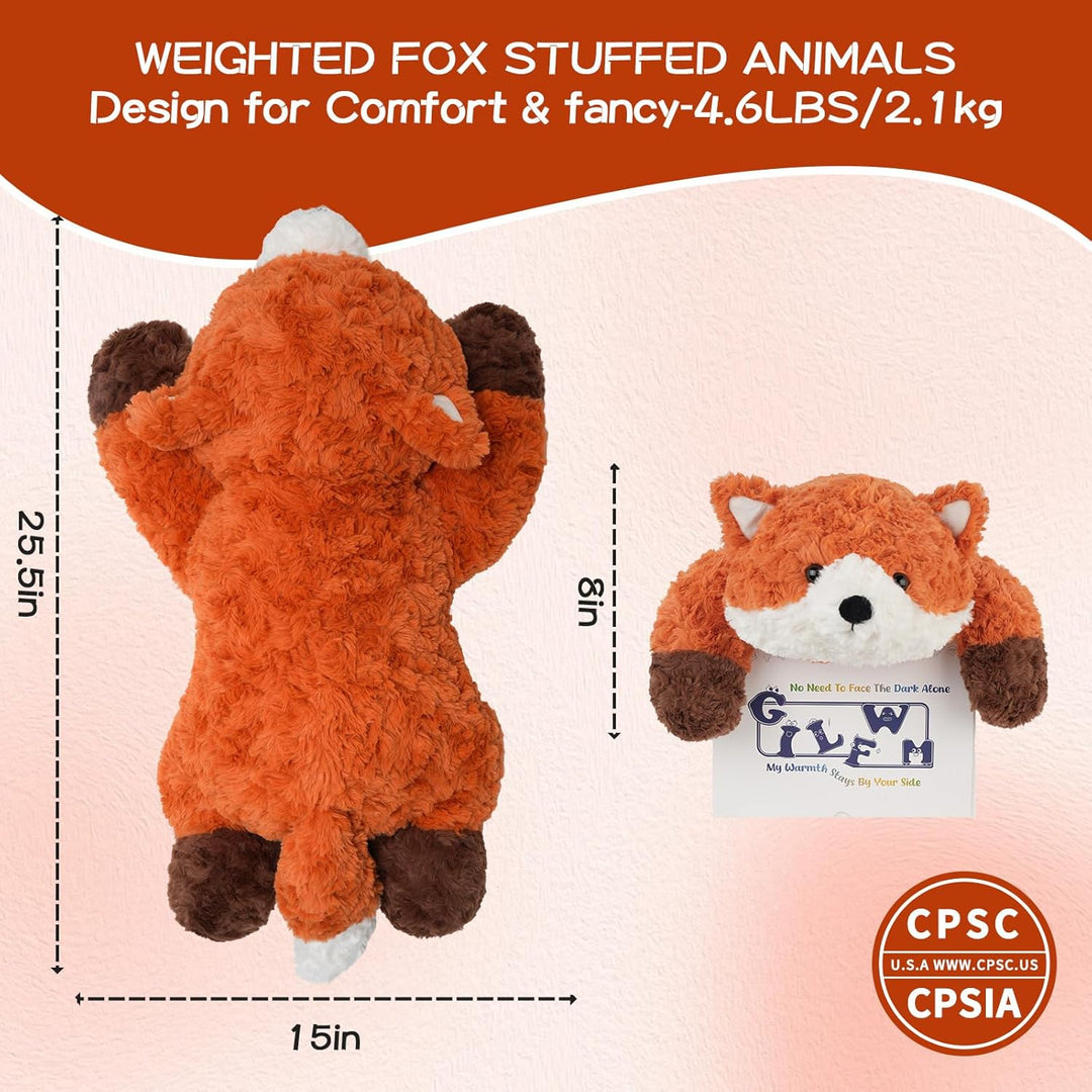 GILFWM 63,5 cm 2,27 kg Animales de peluche con peso Zorro, peluche...