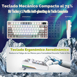 X Aula Nova75 - Teclado mecánico para juegos, 75% teclado inalámbri...