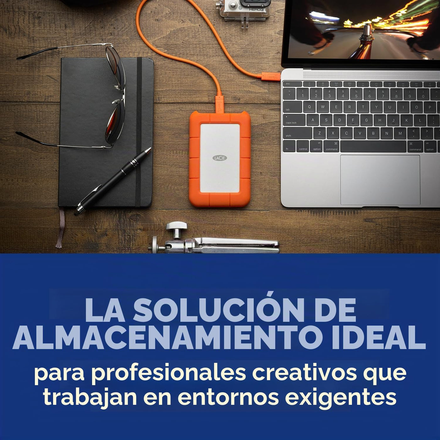 LaCie Disco duro externo resistente USB-C de 2 TB HDD portátil \u20...