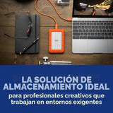 LaCie Disco duro externo resistente USB-C de 2 TB HDD portátil \u20...