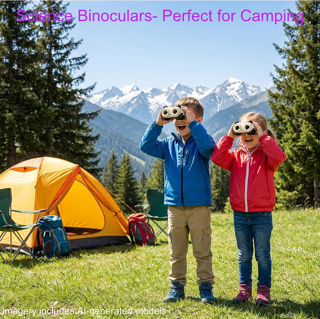 Binóculos Juguetes Científicos para Niños de 3-8 años: Panda Look - Regalo para Niños y Niñas | Aventura al Exterior y Juguete Educativo STEM para Avistamiento de Aves, Acampar, Senderismo - Edades 3-8 Regalo de Cumpleaños para Niños y Niñas