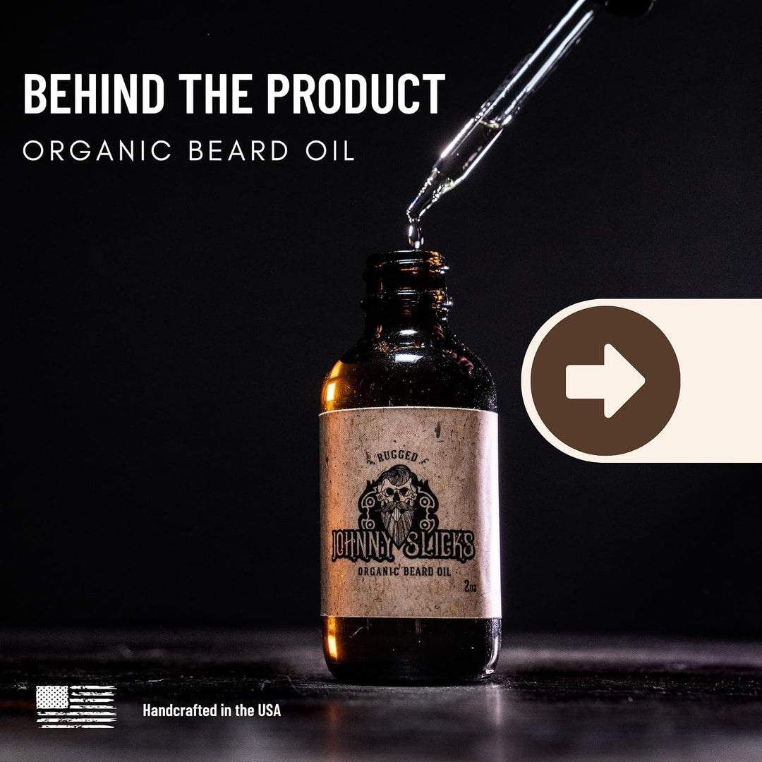 Johnny Slicks Aceite orgánico para barba | Hidrata, reduce la piel...